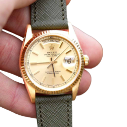 cinturino vera pelle su rolex